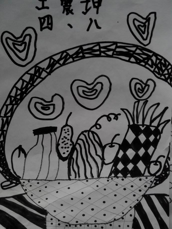 果篮简笔画 丰收果篮简笔画