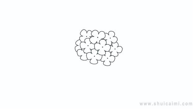 绣球花简笔画怎么画 绣球花简笔画画法