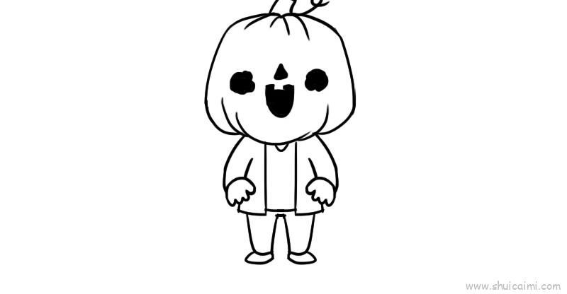 南瓜人儿童画怎么画 南瓜人简笔画画法