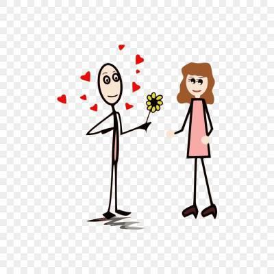 小人简笔画一男一女 小人简笔画一男一女可爱