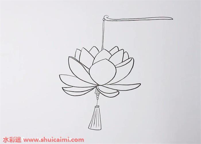 莲花灯怎么画 莲花灯简笔画简单好看带颜色