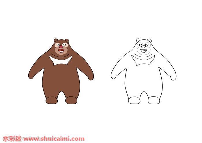 熊大熊二怎么画 熊大熊二简笔画画法