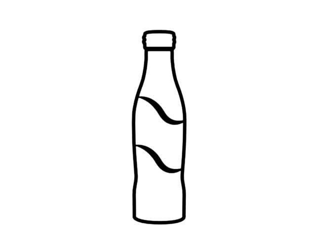 矿泉水简笔画 矿泉水简笔画可爱