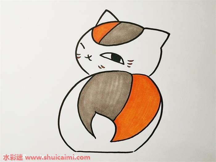 猫咪老师过程怎么画 猫咪老师过程简笔画彩色