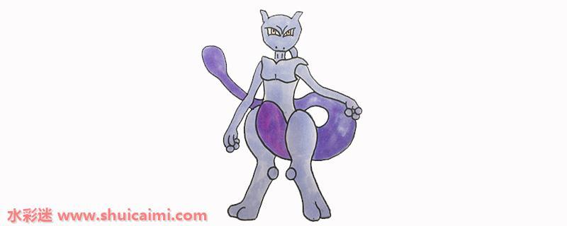 神奇宝贝超梦怎么画简笔画一步一步教