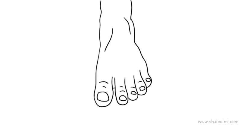 脚趾儿童画怎么画 脚趾简笔画顺序