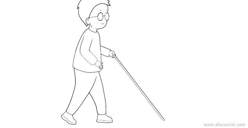 帮助残疾人教程儿童画怎么画 帮助残疾人教程简笔画简单又好看