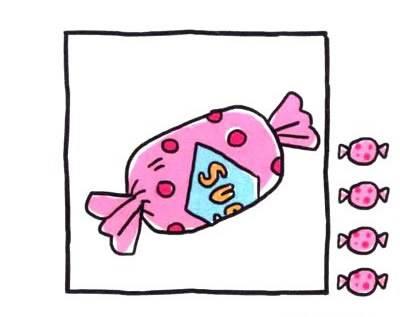 糖果简笔画 糖果简笔画简单又漂亮