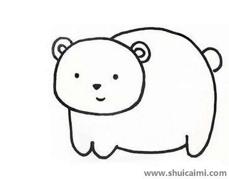 小熊儿童简笔画