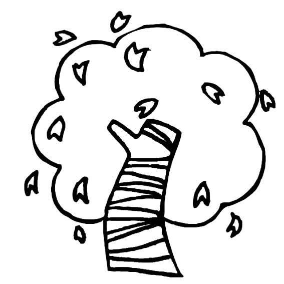 落叶简笔画 落叶简笔画彩色