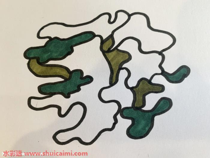 迷彩图案怎么画 迷彩图案简笔画漂亮卡通