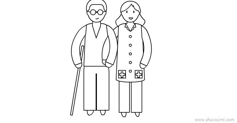 助残日儿童画怎么画 助残日简笔画好看