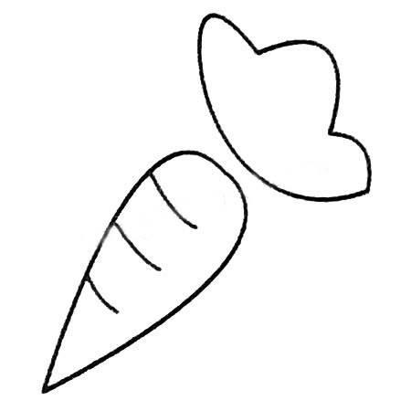 胡萝卜的简笔画 小兔子抱着胡萝卜的简笔画