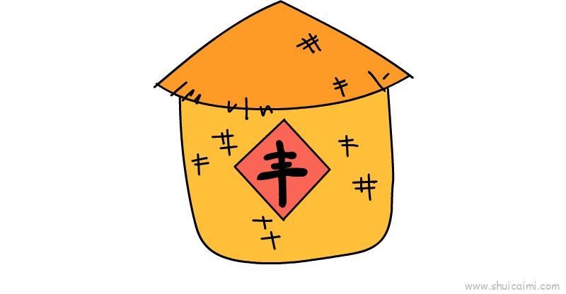 谷仓儿童画怎么画 谷仓简笔画步骤