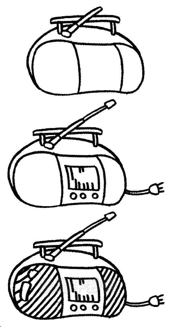 收音机简笔画 收音机简笔画卡通