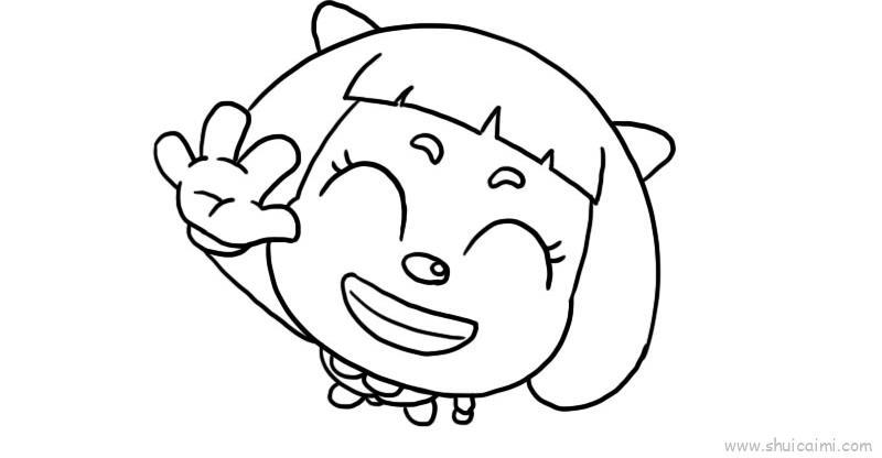 冰冰羊简笔画绘画教学步骤