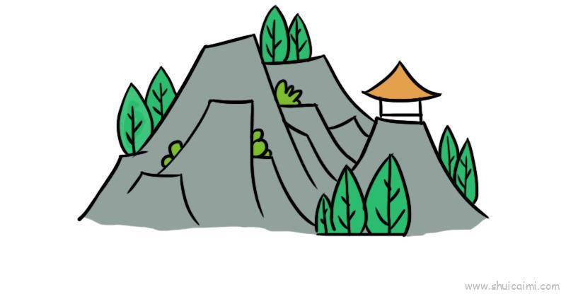 大自然风景儿童画怎么画 大自然风景简笔画简单