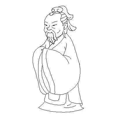 孔子简笔画 孔子简笔画q版