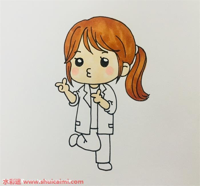 女医生怎么画 女医生简笔画图片大全彩色