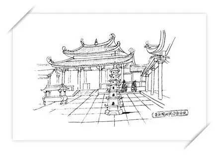 城隍庙的简笔画 城隍庙的简笔画现代