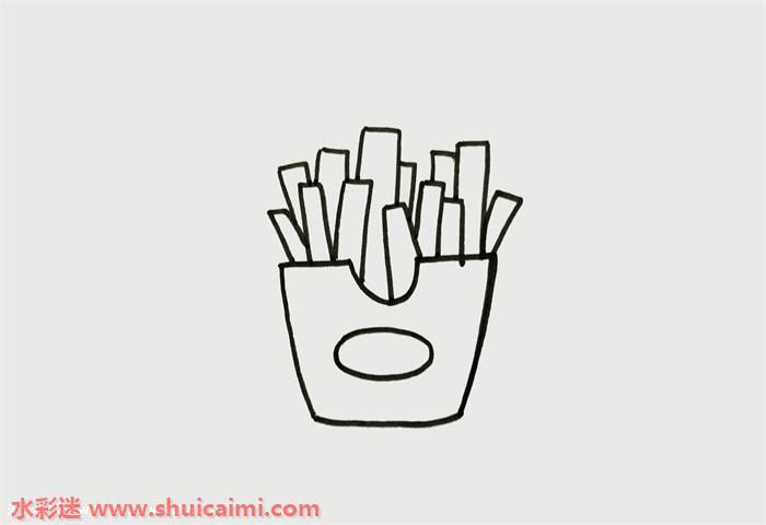 薯条怎么画 薯条简笔画步骤