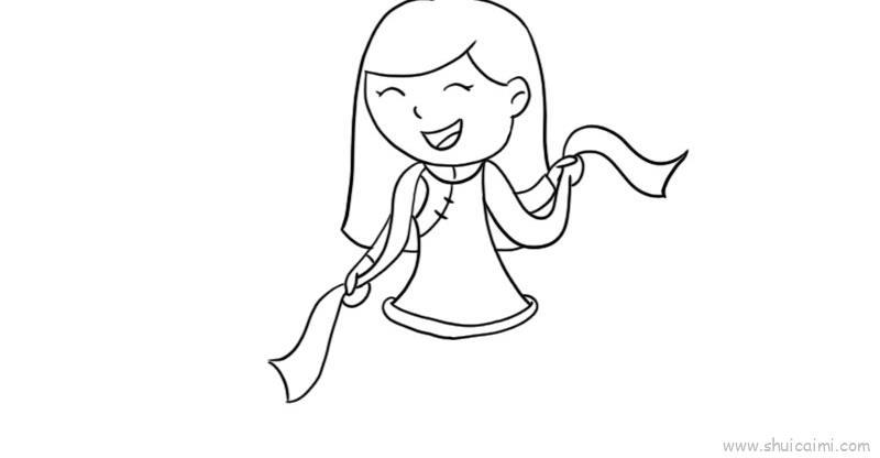 新春扭秧歌儿童画怎么画 新春扭秧歌简笔画步骤