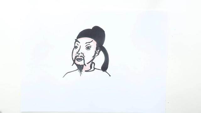 李白的简笔画 李白的简笔画图片欣赏