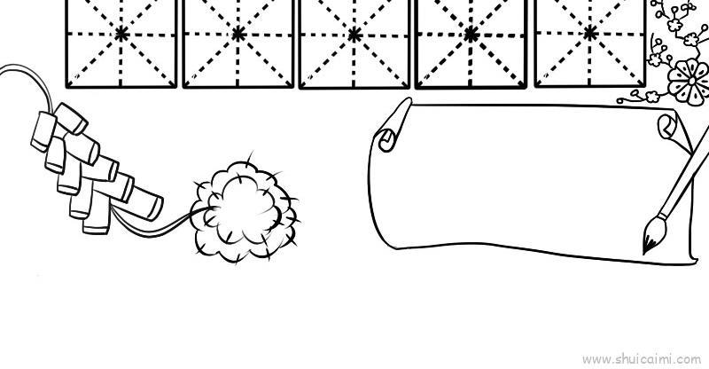 春节主题画儿童画怎么画 春节主题画简笔画图片大全