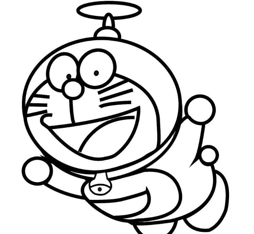 机器猫简笔画 机器猫简笔画图片大全涂色