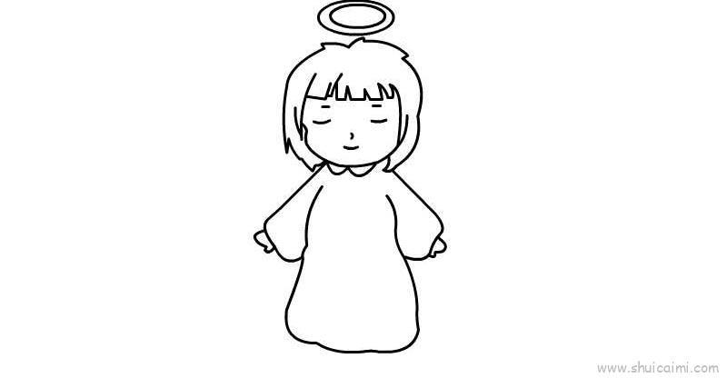 天使儿童画怎么画 天使简笔画简单