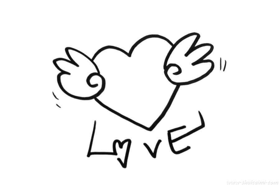 情人节爱心怎么画 情人节爱心简笔画图片带颜色
