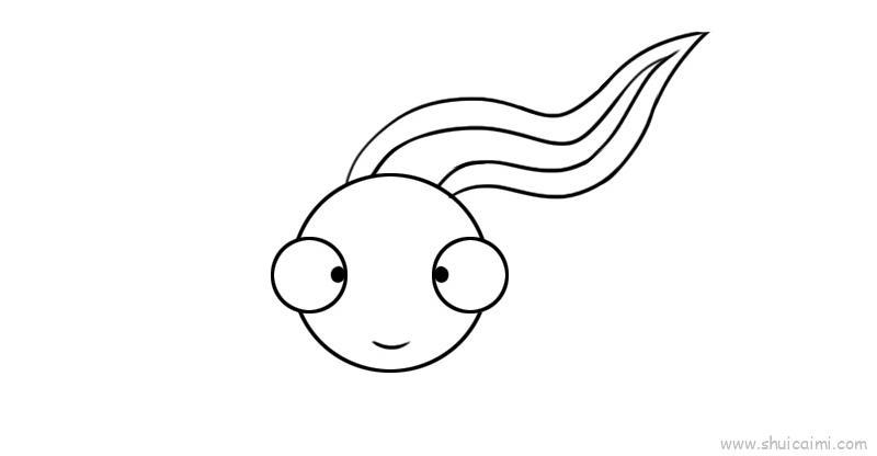 蝌蚪儿童画怎么画 蝌蚪简笔画图片