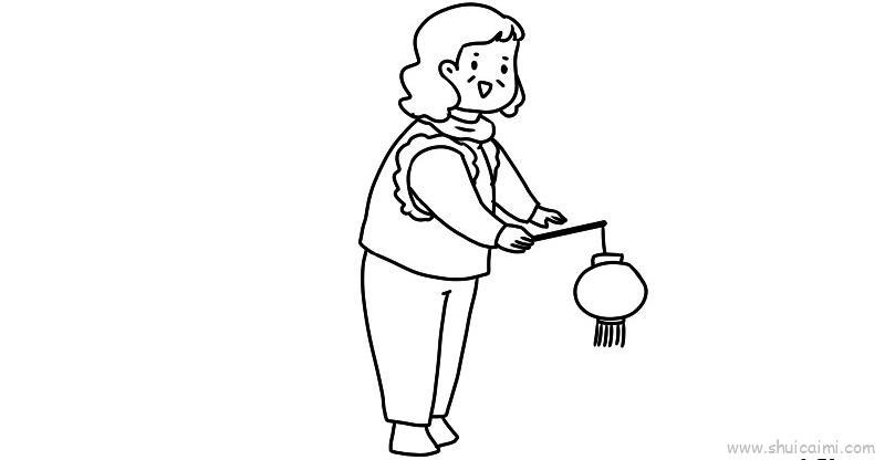 新年小人儿童画怎么画 新年小人简笔画图片