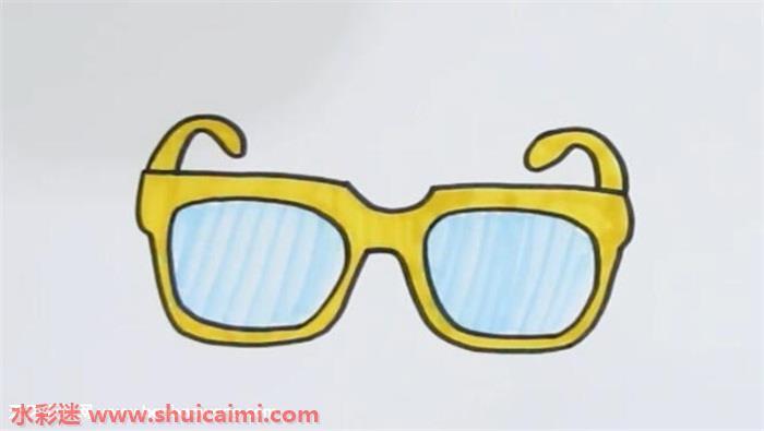 眼镜怎么画 眼镜简笔画简单易画彩色