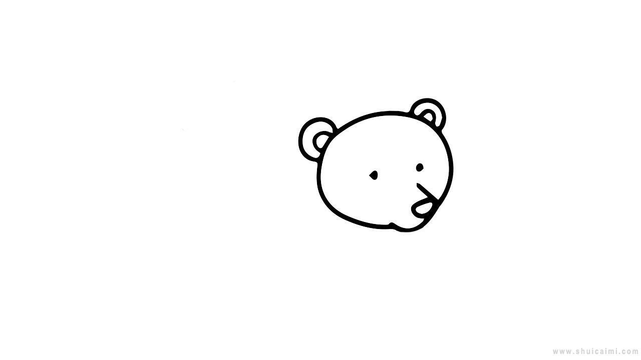 棕熊简笔画怎么画？棕熊简笔画详细步骤教程