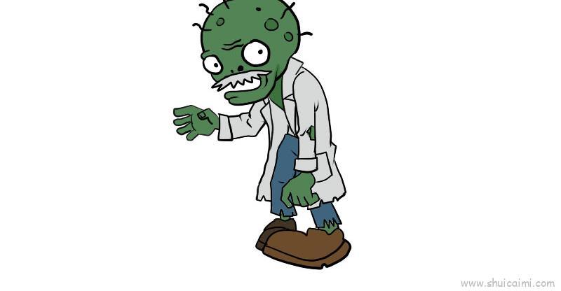 僵尸博士儿童画怎么画 僵尸博士简笔画步骤