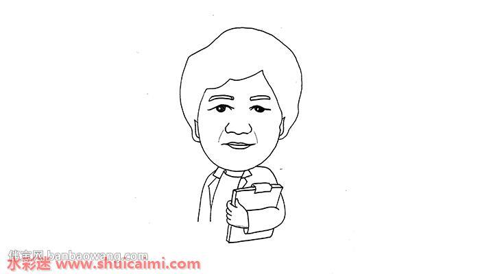 李兰娟院士怎么画 李兰娟院士简笔画步骤