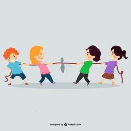 拔河简笔画 小学生拔河简笔画