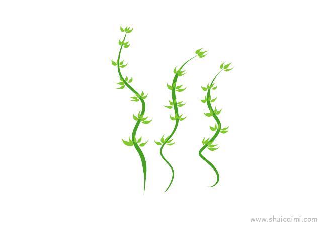 水草儿童画怎么画 水草简笔画简单又好看