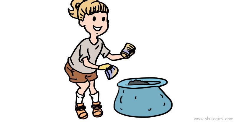 环境日儿童画怎么画 环境日简笔画步骤