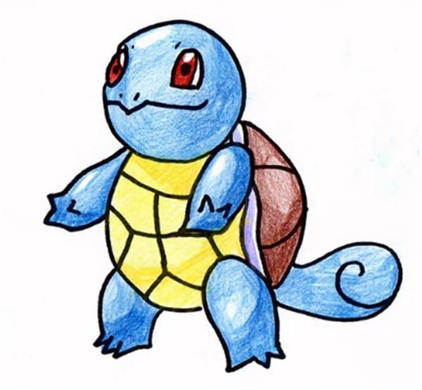 杰尼龟简笔画 杰尼龟简笔画最萌(一步一步教)