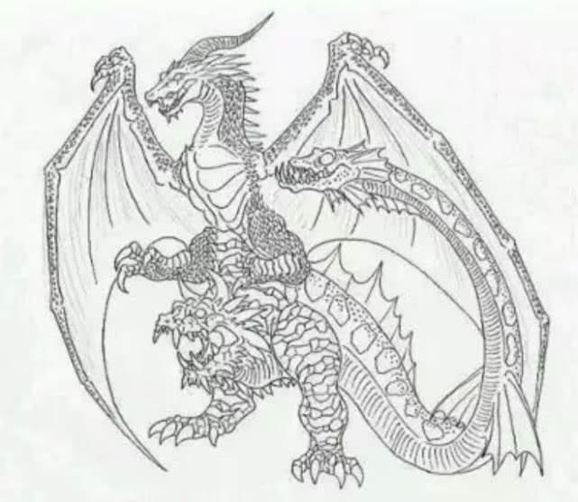 哥斯拉简笔画 哥斯拉简笔画图片大全