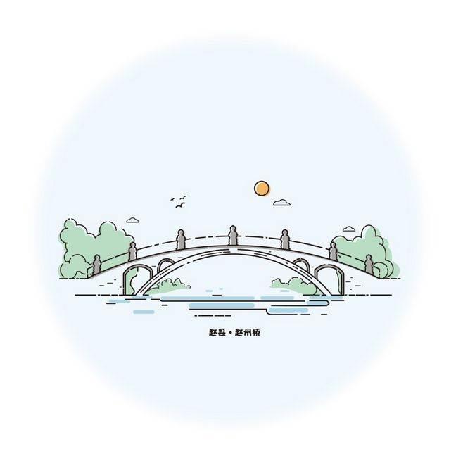 赵州桥简笔画 赵州桥简笔画示意图