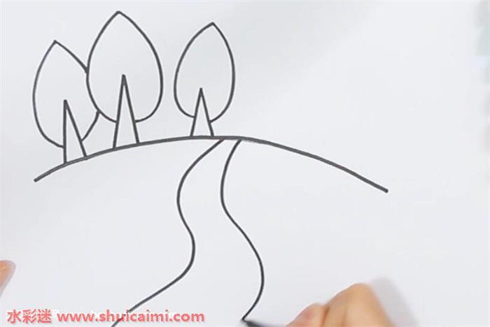 小溪怎么画 小溪简笔画彩色