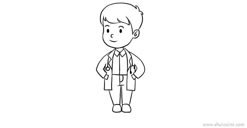 男医生儿童画怎么画 男医生简笔画好看
