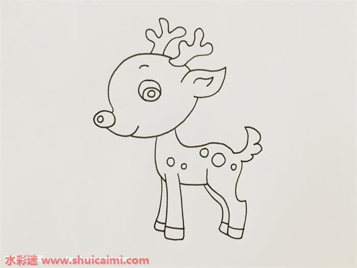 小梅花鹿怎么画 小梅花鹿简笔画步骤