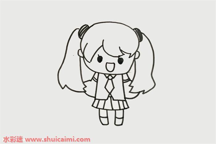 初音怎么画 初音简笔画漂亮