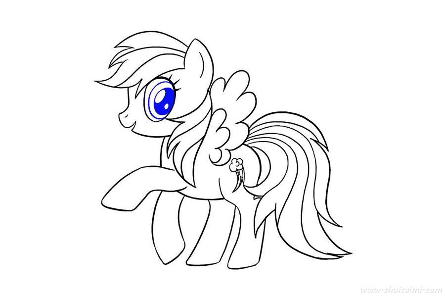 小马宝莉云宝黛西怎么画 小马宝莉云宝黛西简笔画步骤