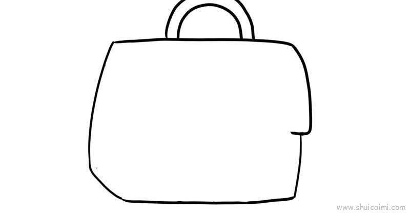 手提包儿童画怎么画 手提包简笔画步骤