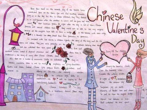 情人节手抄报简单 情人节手抄报简单又漂亮